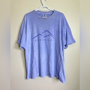 Anvil Size XL  Purple Short Sleeve Tee Casual Cotton